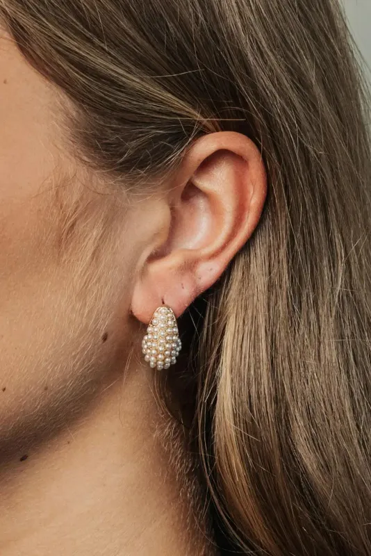 Bow19 Drop Pearl Earrings Small