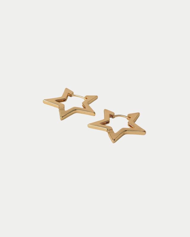Bow19 Star Earrings Gold