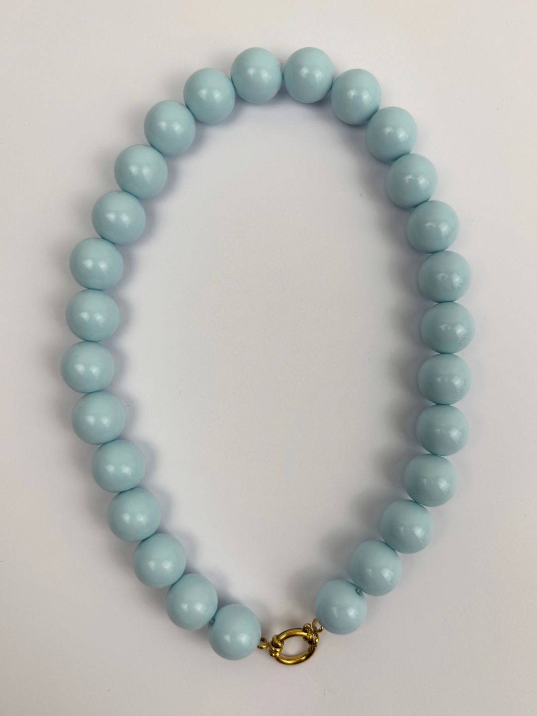 BY DOUS Ketting Chunky Pastel Blauw 18mm