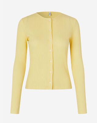 Envii ENVolvi LS Cardigan Double Cream EN-E25300014-DC Geel Envii ENVolvi LS Cardigan Double Cream EN-E25300014-DC Geel