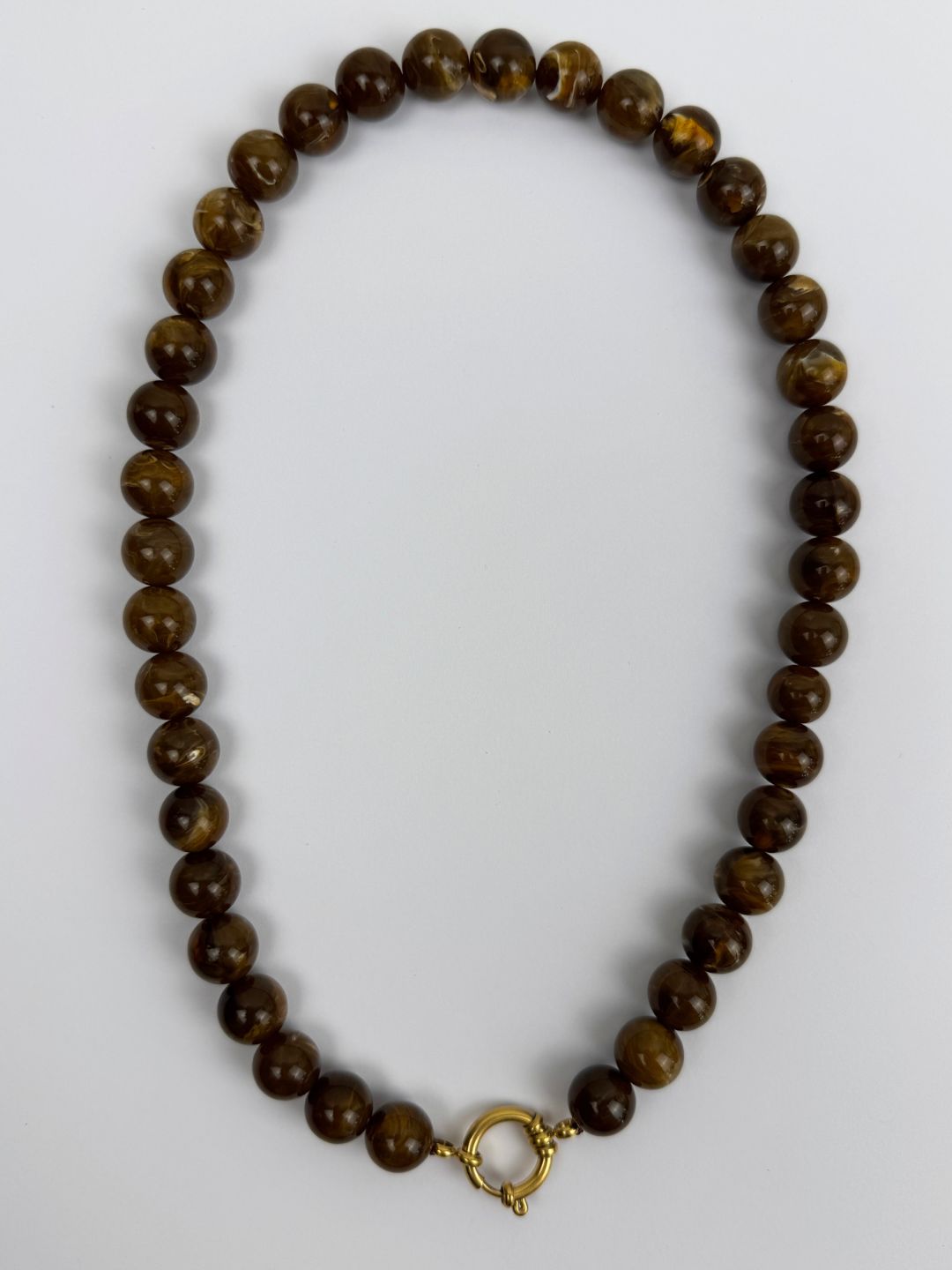 BY DOUS Ketting Stones Brown 12mm