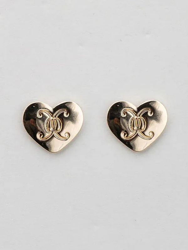 Bow19 Oorbellen Heart Logo Stud Gold
