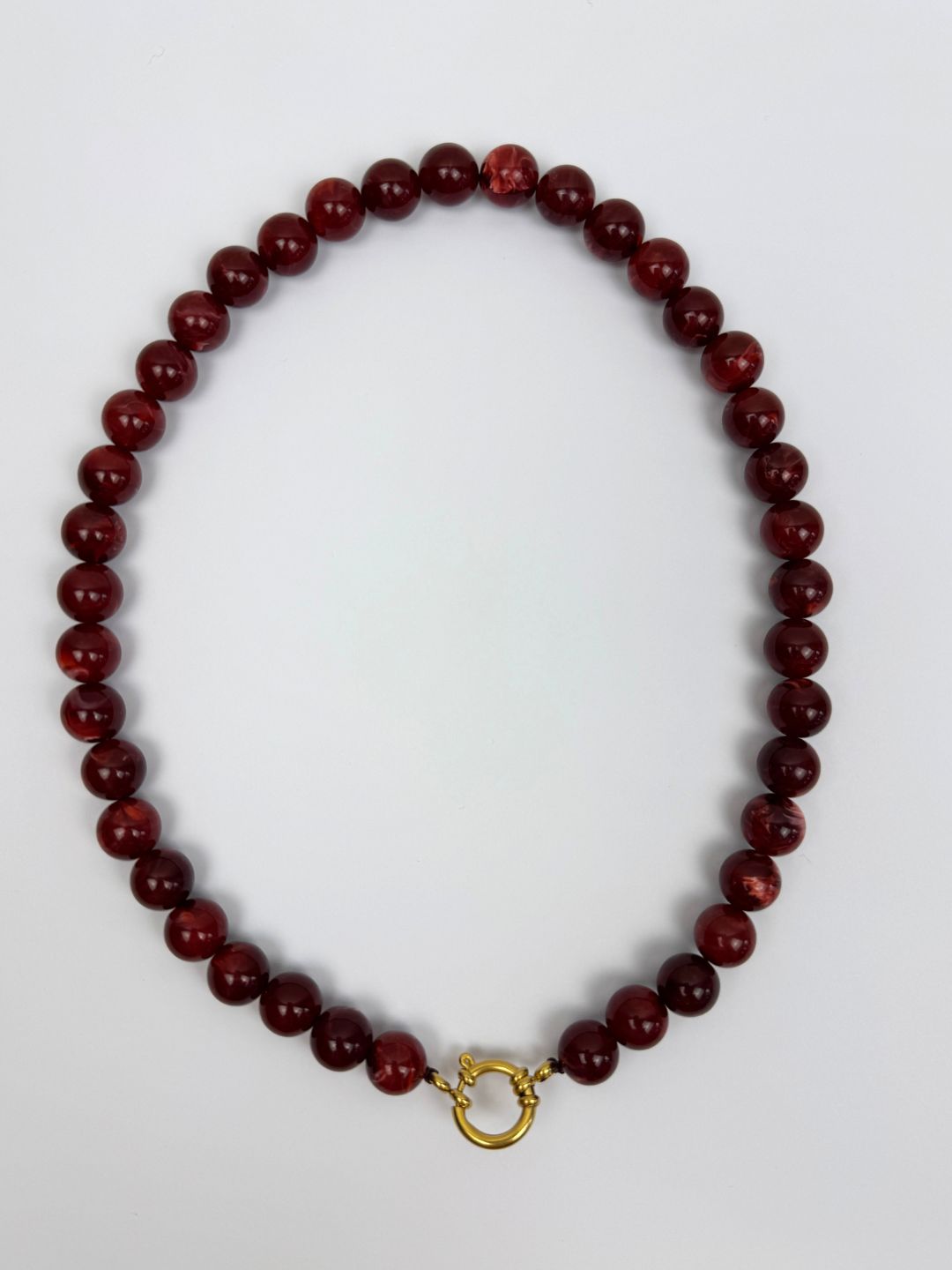 BY DOUS Ketting Stones Burgundy 12mm