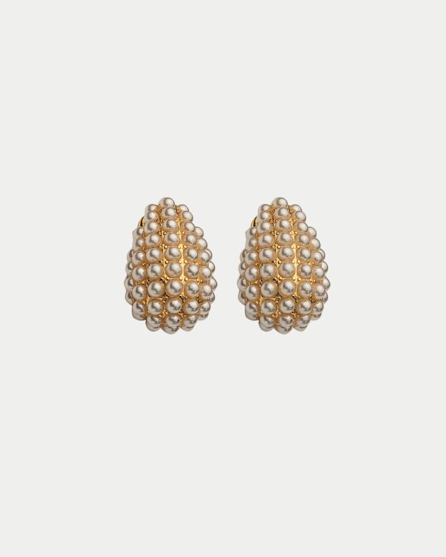 Bow19 Drop Pearl Earrings Medium