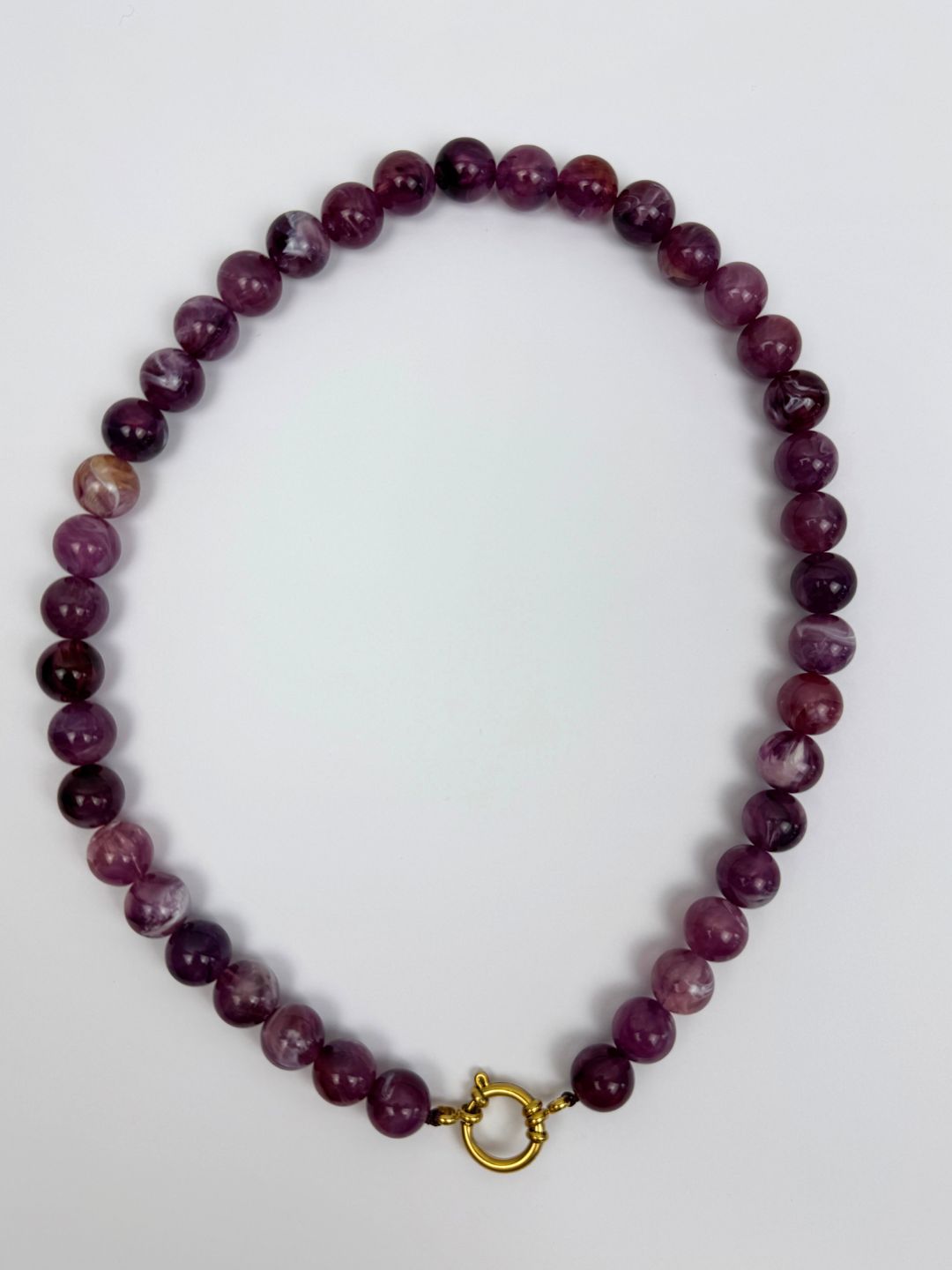 BY DOUS Ketting Stones Purple 12mm