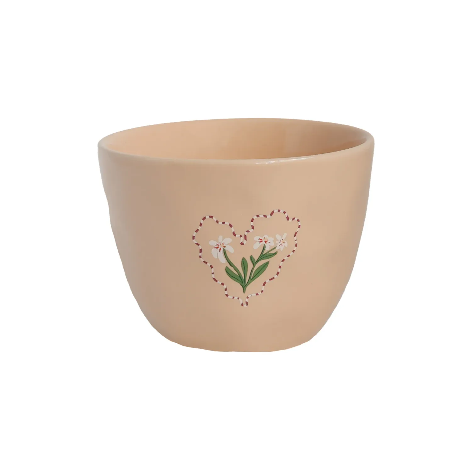 All The Luck In The World Zandkleurige Kop Bloemen Hart