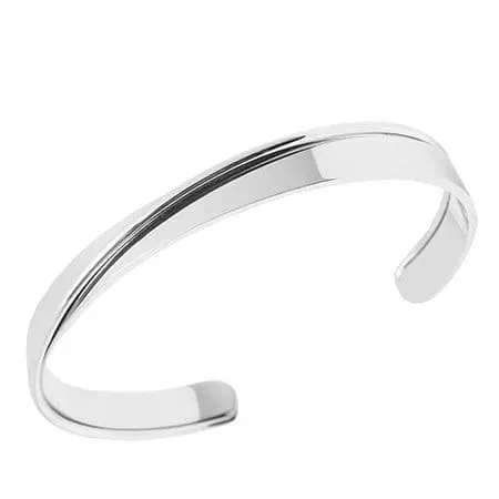 Bandhu Curved Armband Zilver