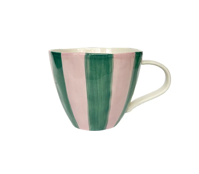 All The Luck In The World Mug Striped Purple Green