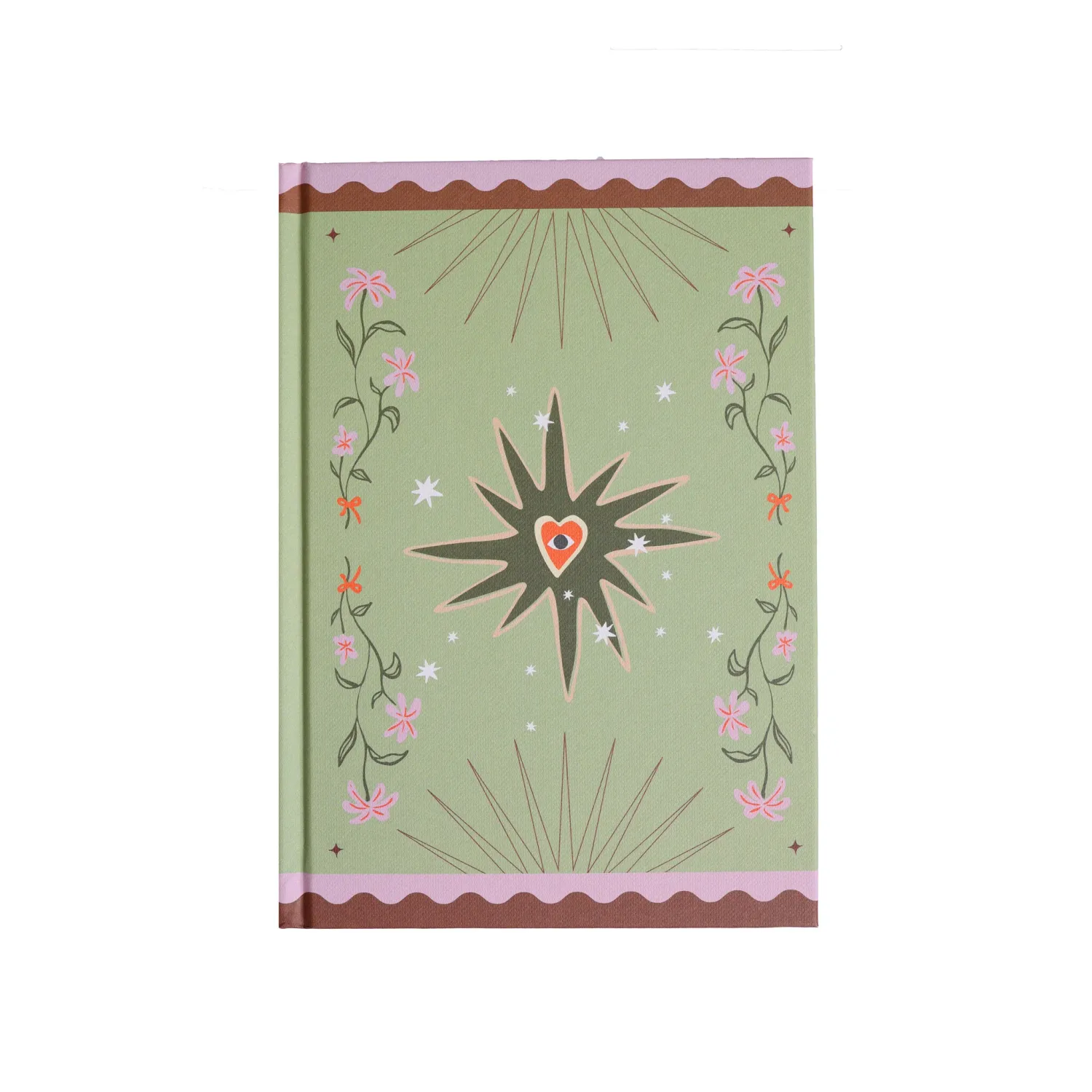 All The Luck In The World Notebook Groen Bloemen en Hart