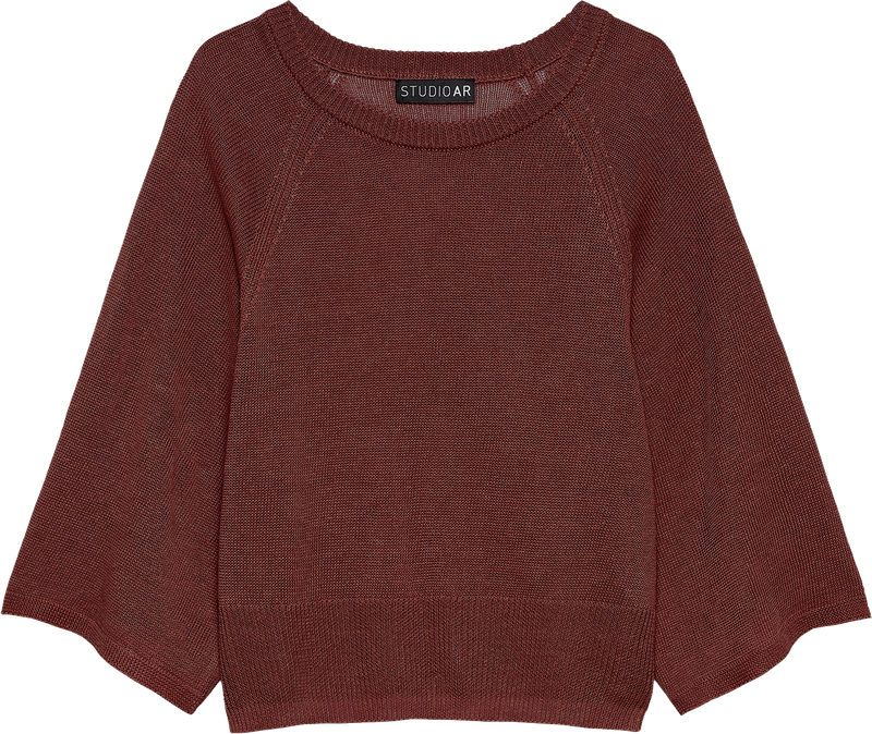 Studio AR MARISOL Linnen Knit Mahogany