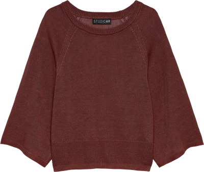 Studio AR MARISOL Linnen Knit Mahogany