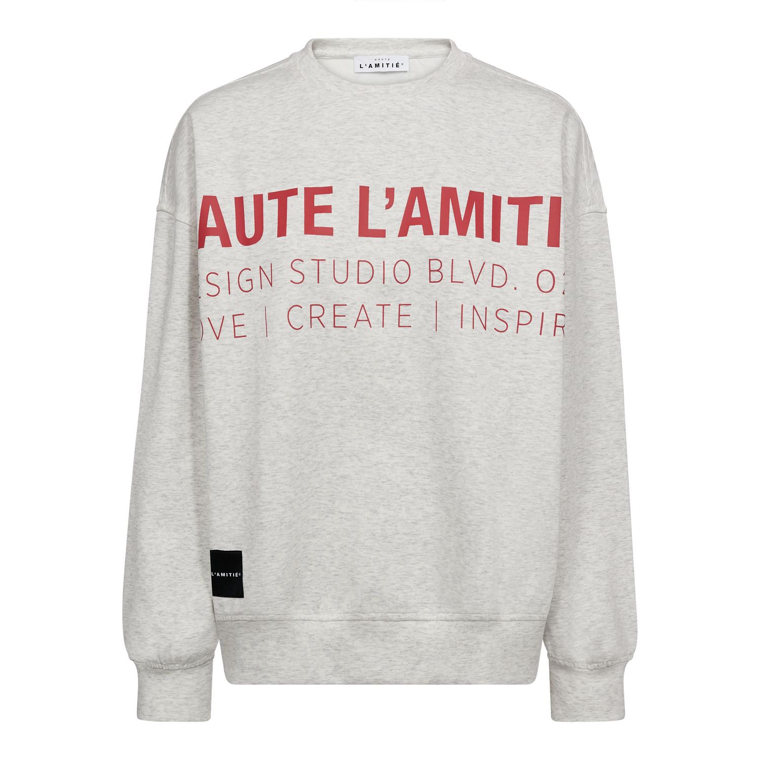 Haute l'Amitié Studio Logo Sweat Pearl Melange Red