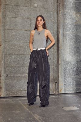Haute l'Amitié Rib Badge Tank Grey Melange