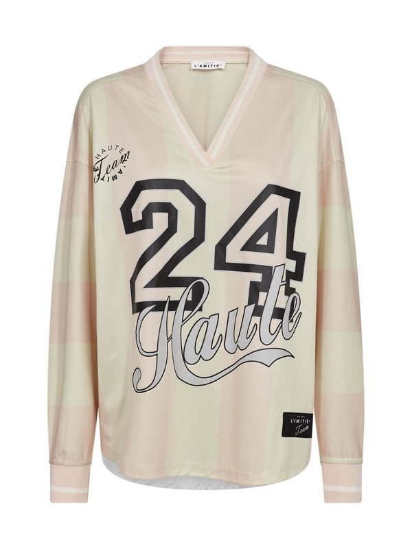 Haute l'Amitié Haute 24 Stripe Blouse Iced Rose