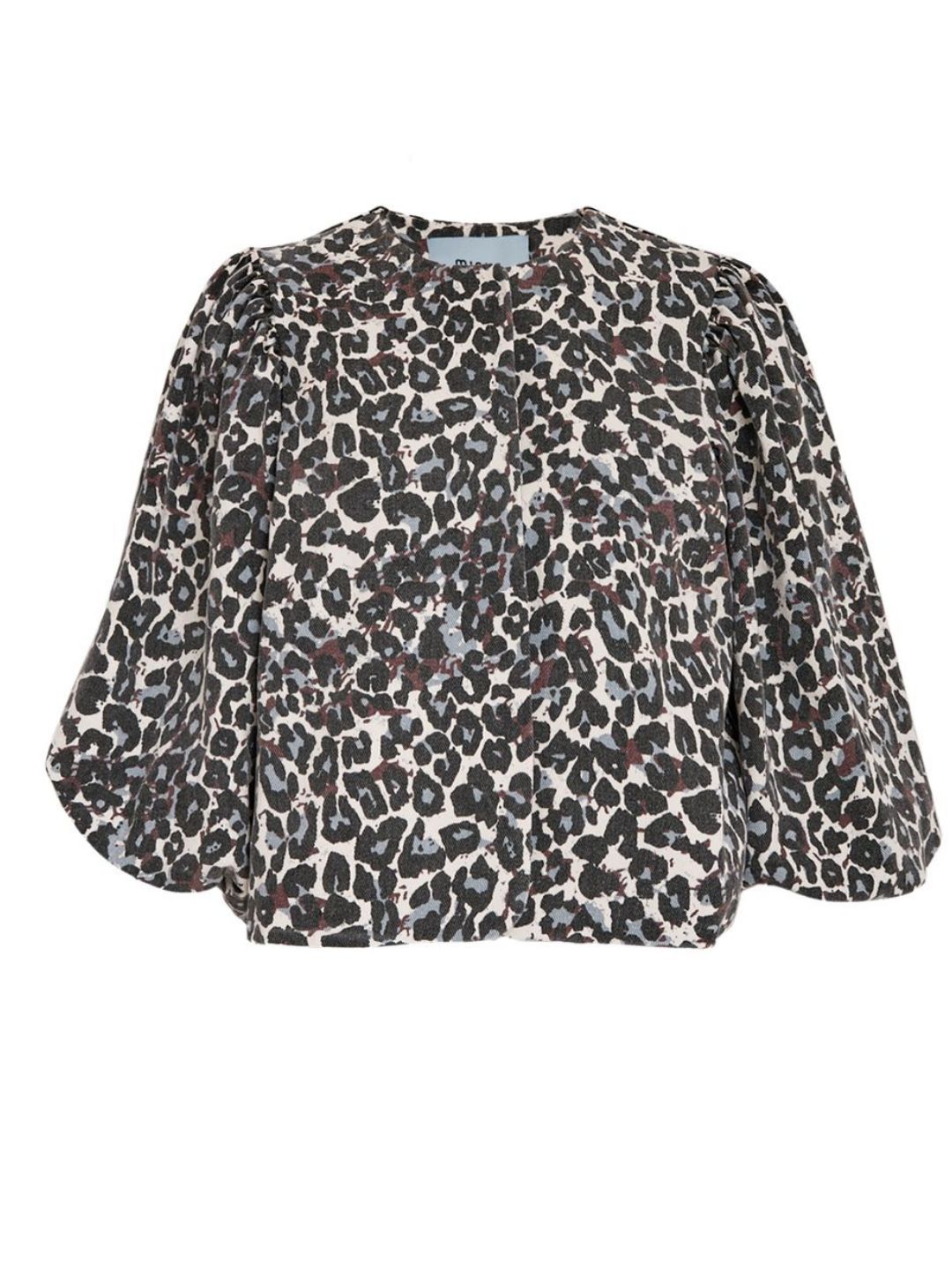 Minus MSMalli Short Jacket Sky Blue Leo Print