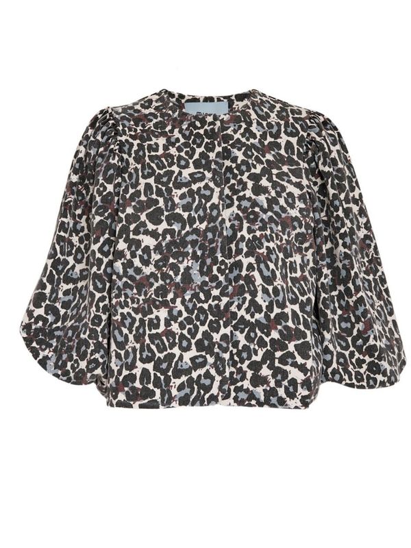 Minus MSMalli Short Jacket Sky Blue Leo Print