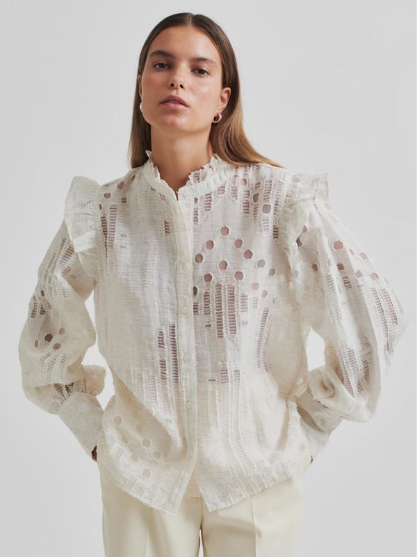Second Female Nete Frill Shirt Coconut Milk