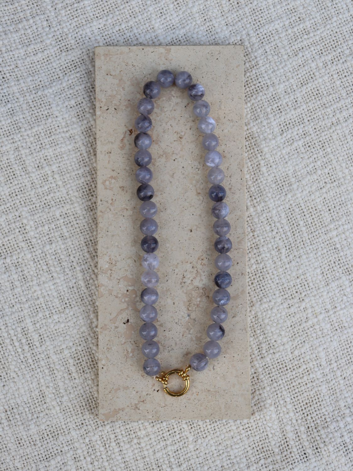 BY DOUS Ketting Stones Grey 12mm