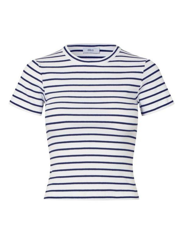 Envii Enally SS Crop Tee 7262 Navy White Stripe