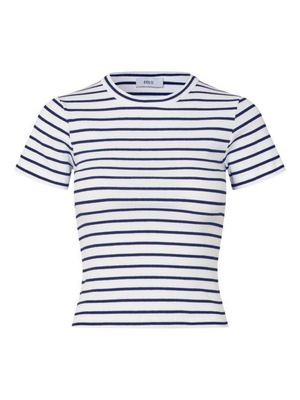 Envii Enally SS Crop Tee 7262 Navy White Stripe