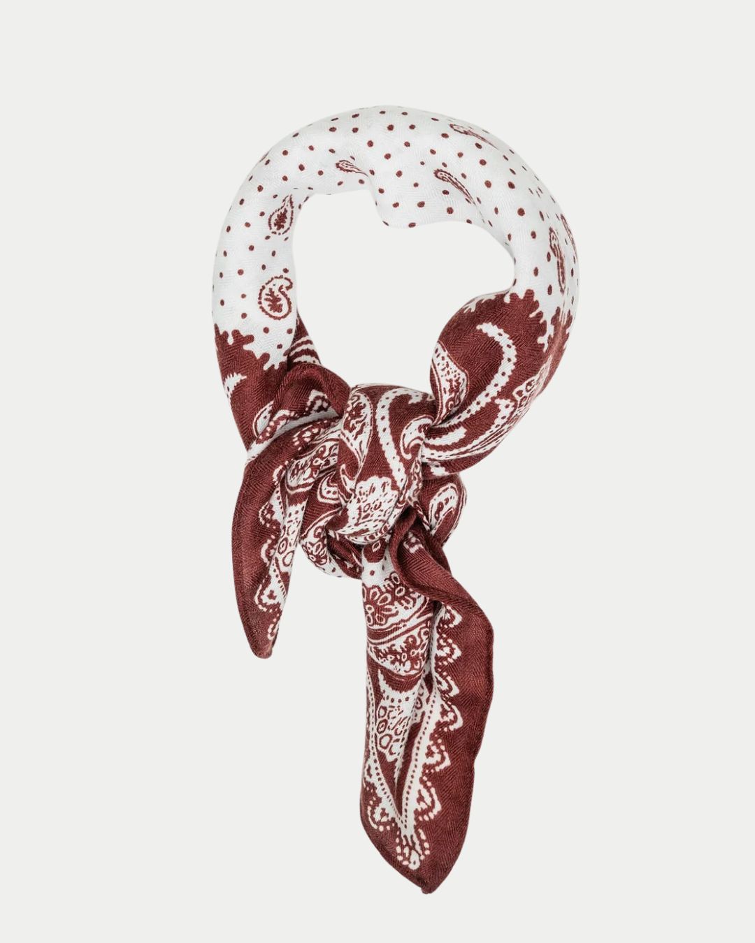 Bow19 Paisley Scarf Wine Red