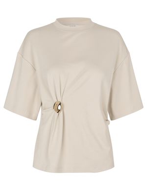 Second Female Enora Brooch Tee Soft Beige