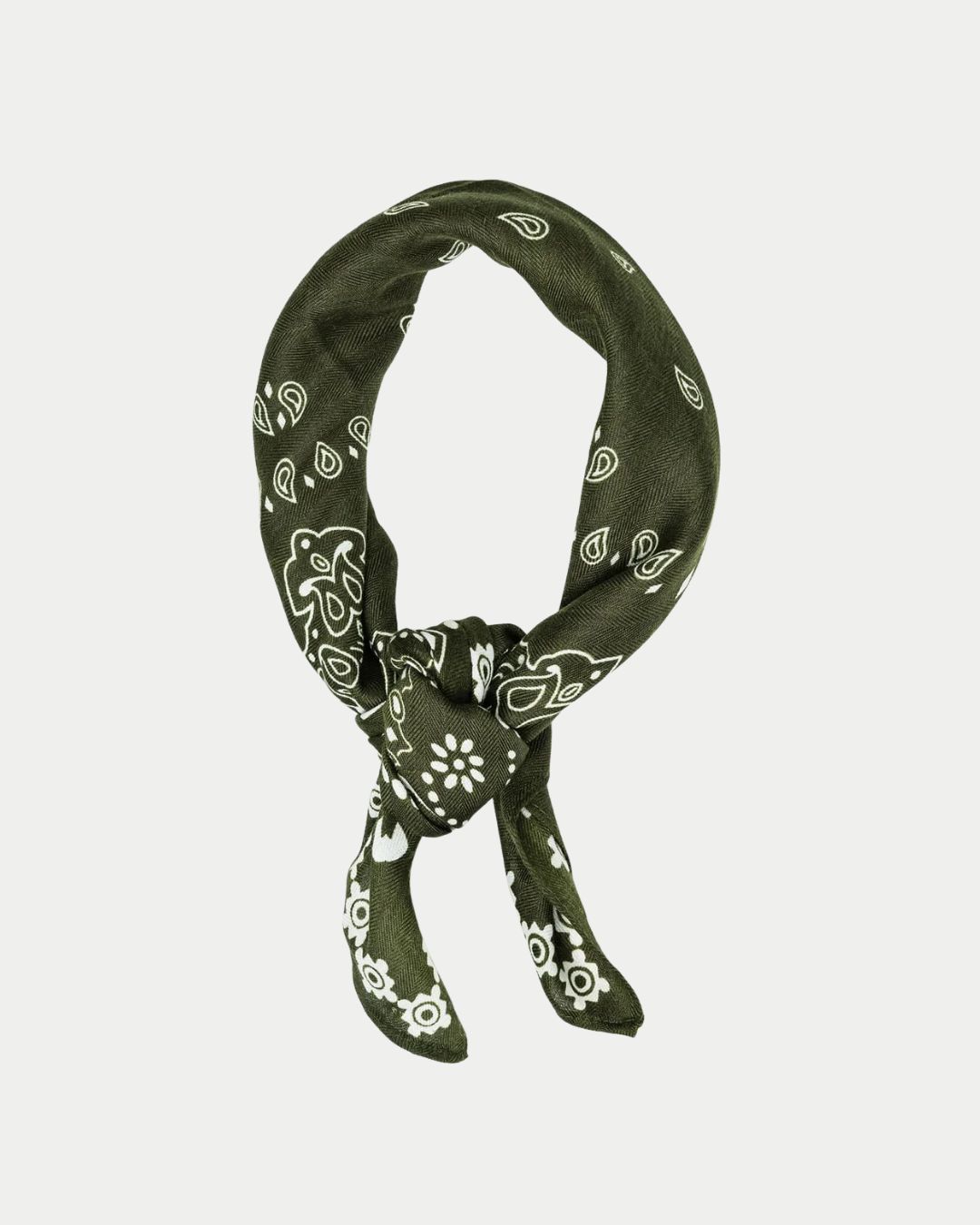 Bow19 Paisley Scarf Green