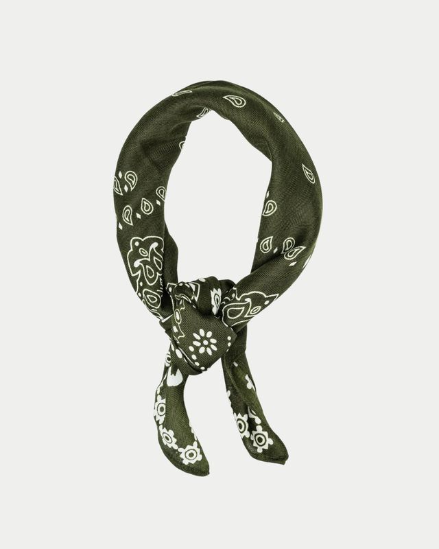 Bow19 Paisley Scarf Green