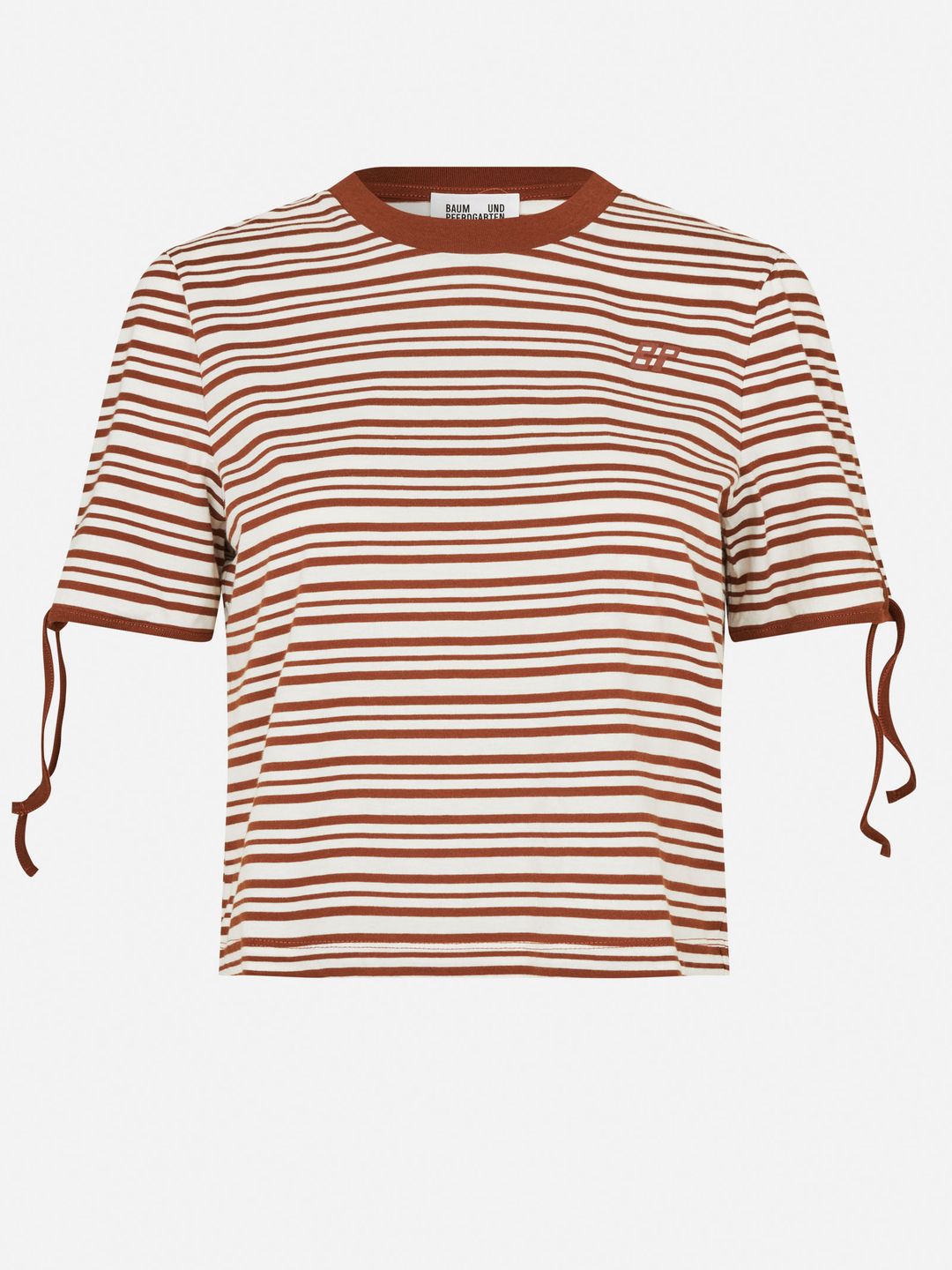 Baum und Pferdgarten T-Shirt Janet Camel Brown Stripe