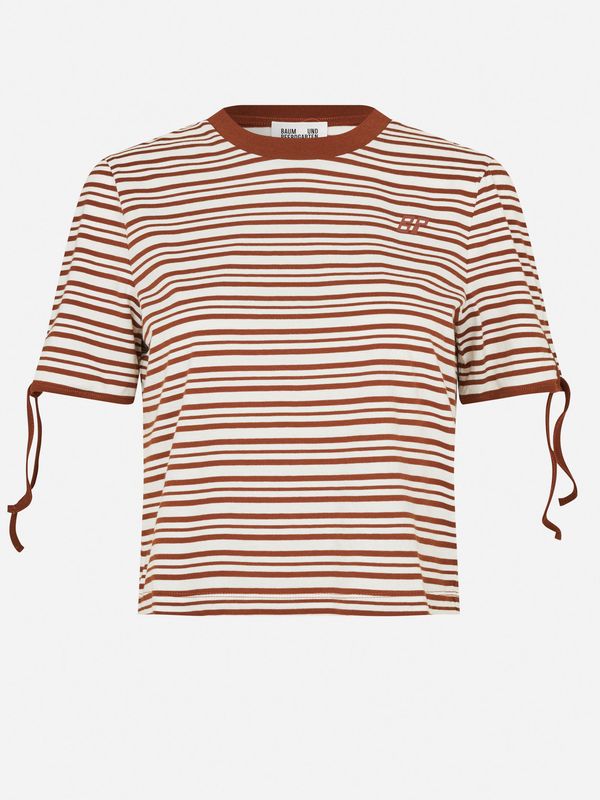 Baum und Pferdgarten T-Shirt Janet Camel Brown Stripe