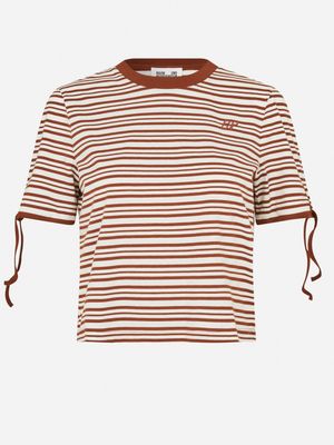 Baum und Pferdgarten T-Shirt Janet Camel Brown Stripe