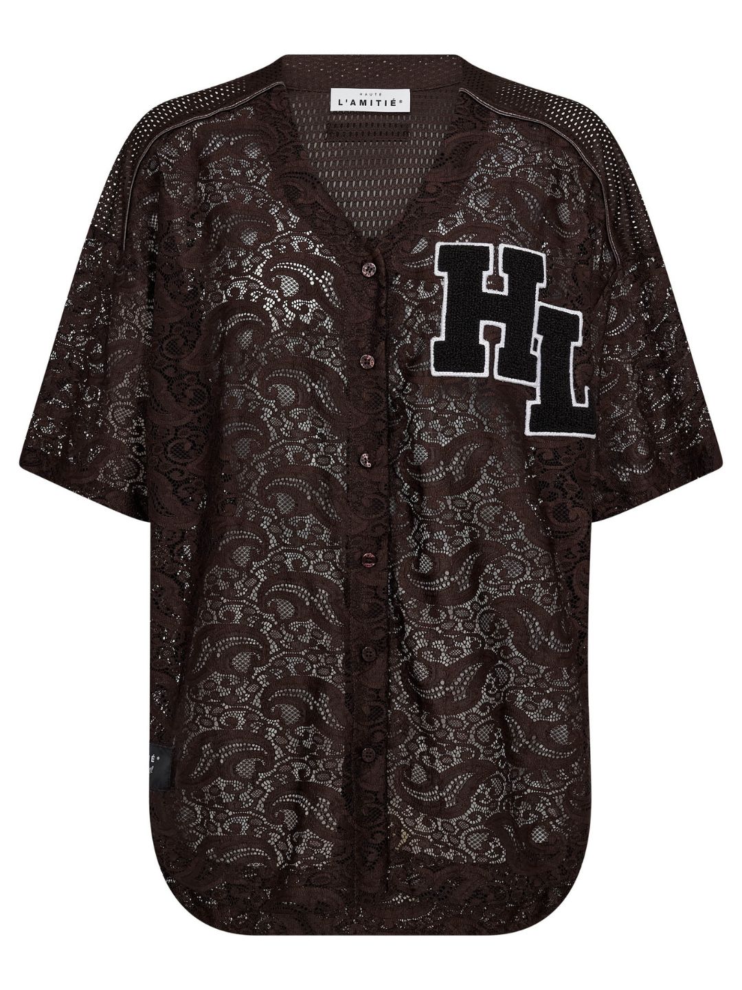 Haute l'Amitié Court Lace Tee Mocca HL10466-MC Bruin