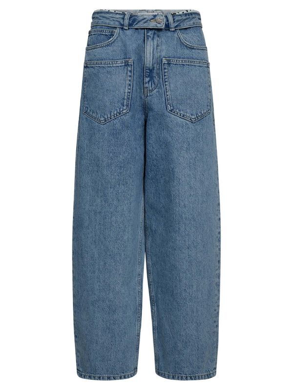 Haute l'Amitié Flip Waist Pocket Tall Jeans Bleached Denim