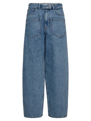 Haute l'Amitié Flip Waist Pocket Tall Jeans Bleached Denim