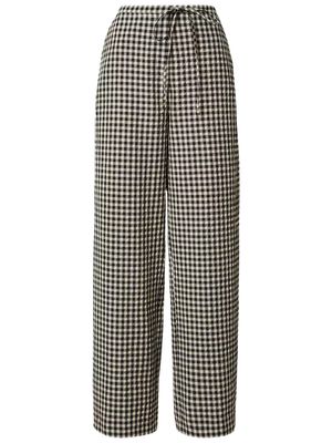 EDITED Pippa Trousers Almond Milk Black Gingham