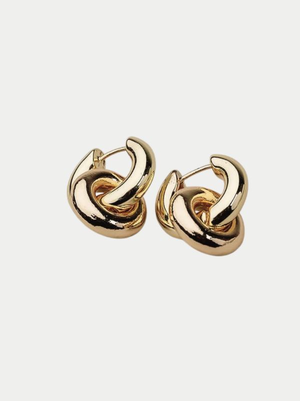 Bow19 Gold Knot Earrings