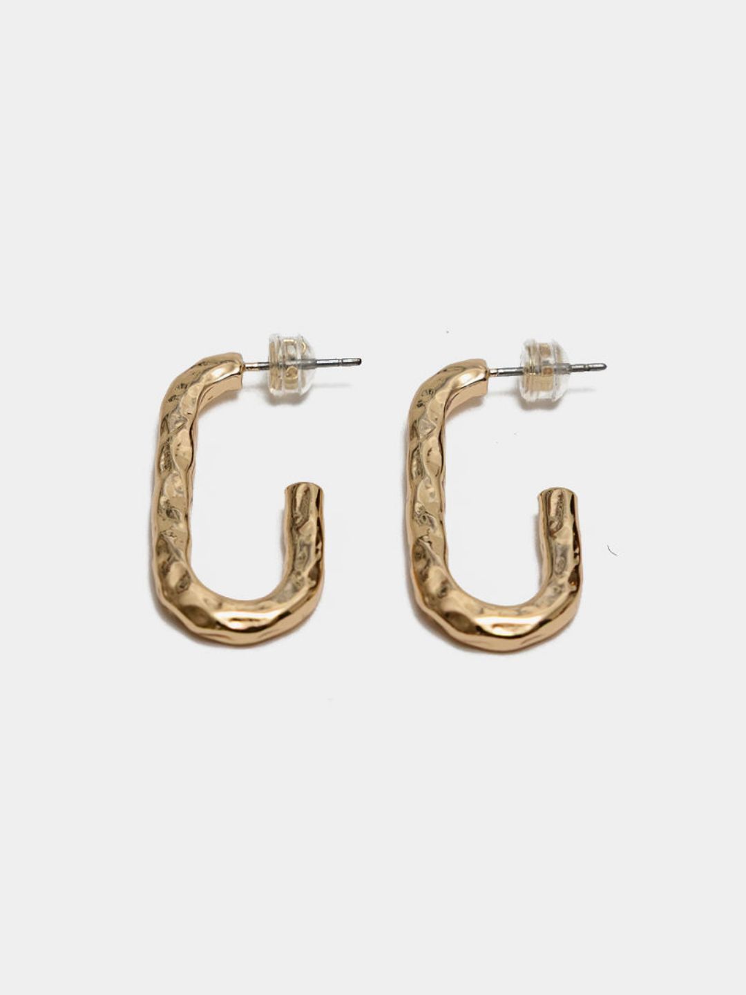 Bow19 Hammered Earrings Gold