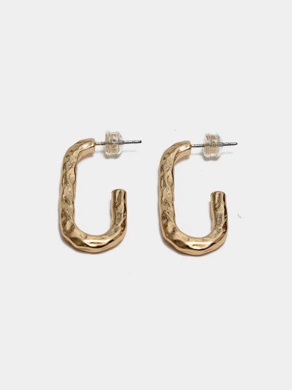 Bow19 Hammered Earrings Gold