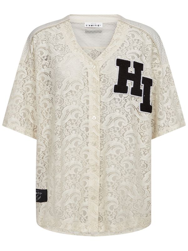 Haute L'Amitie Court Lace Tee Pearl Haute L'Amitie Court Lace Tee Pearl