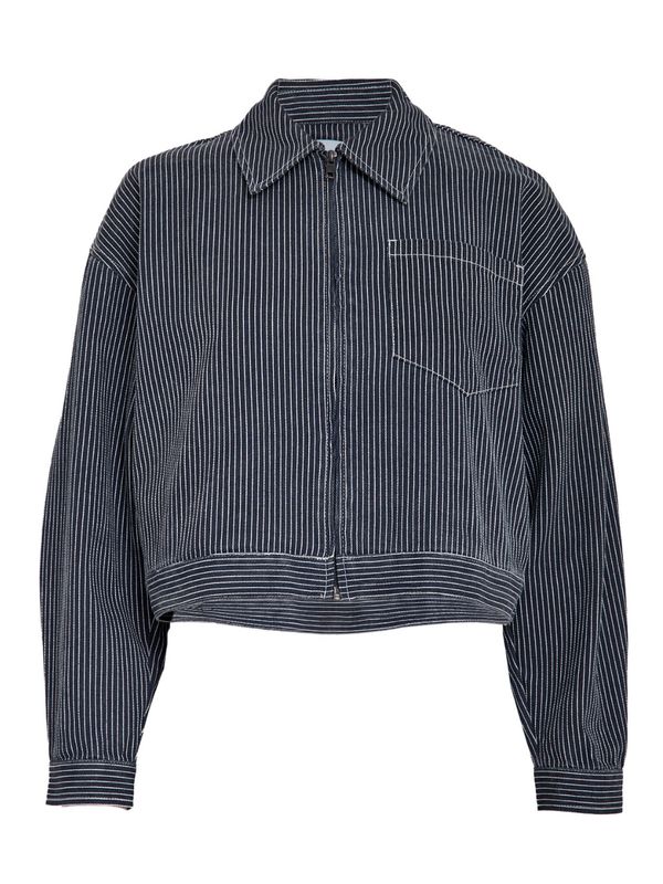 Minus MSChanni Short Jacket Dark Denim Stripe
