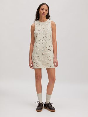 EDITED Nicky Denim Dress Naturel Beige