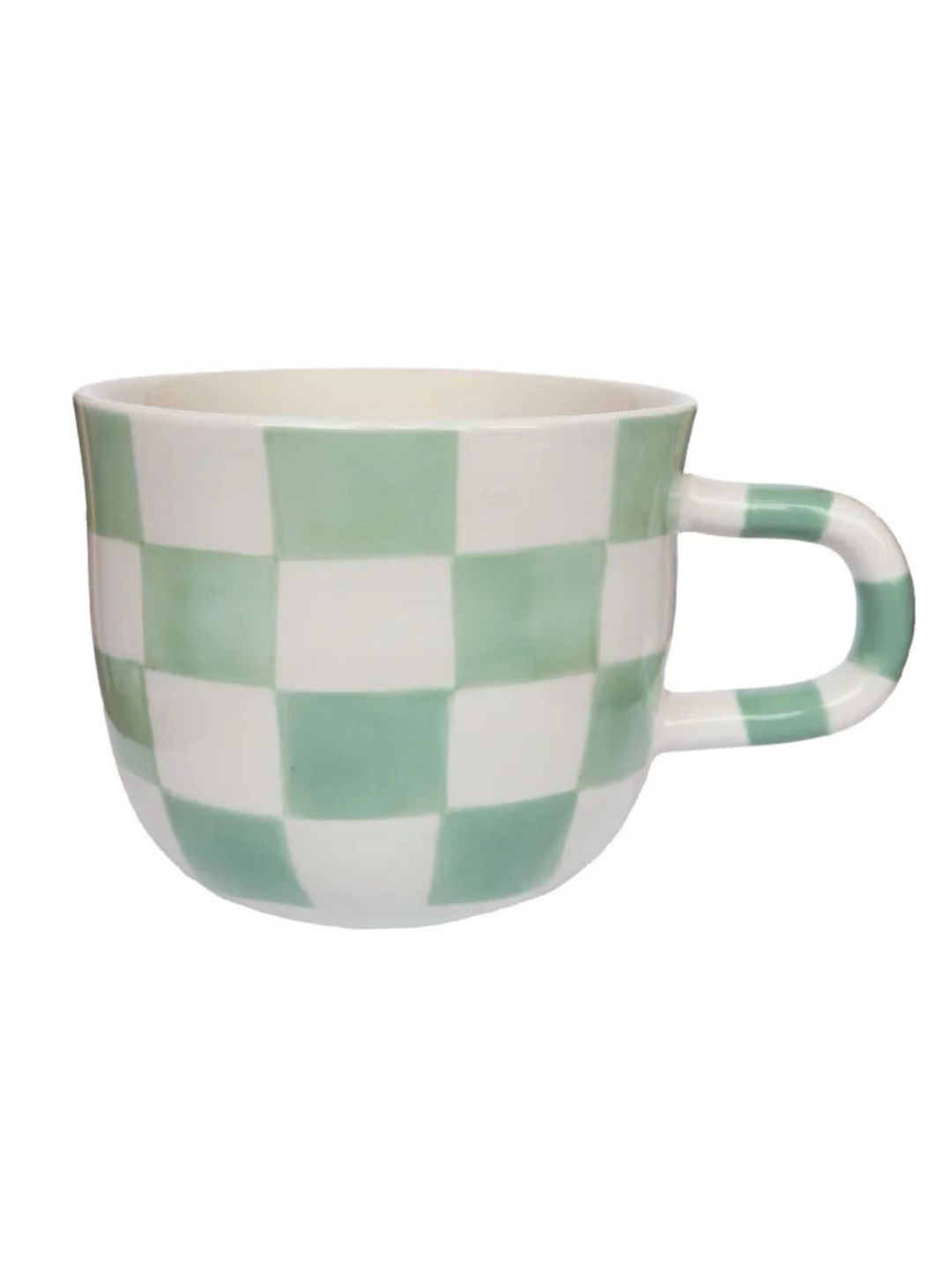 All The Luck In The World Mok Schaakbord Patroon Handgeschilderd