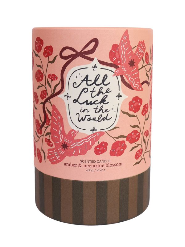 All The Luck In The World Amber Nectarine Blossom Scented Candle - 280GR