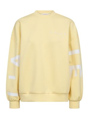 Haute l'Amitié Maxi Split Logo Sweat Pale Yellow