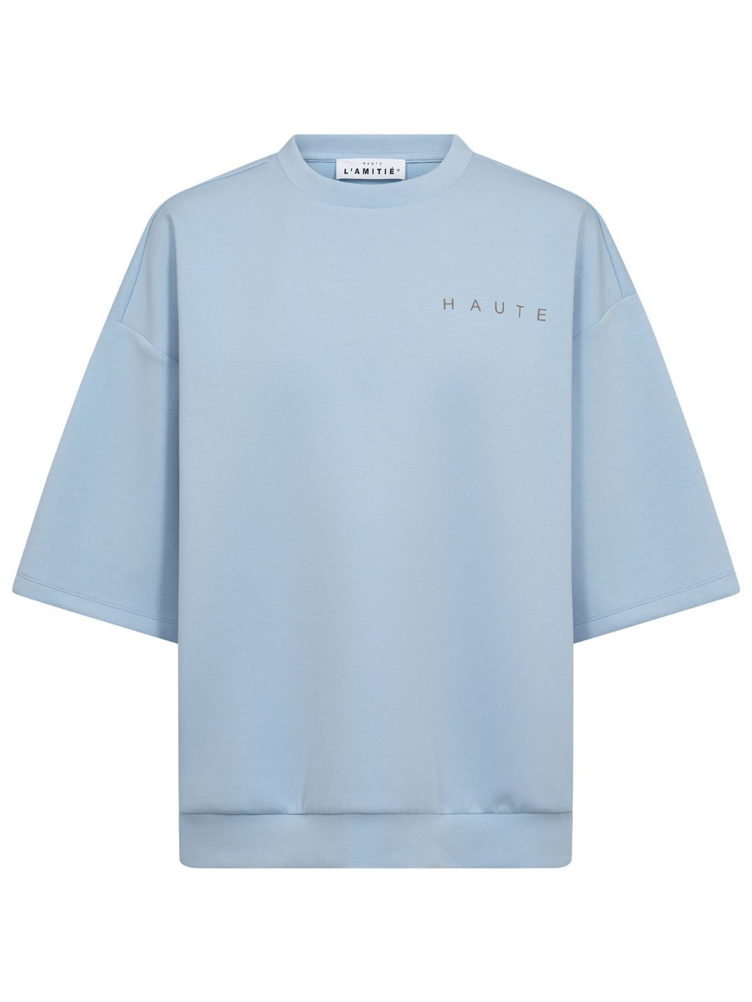 Haute L'Amitie Maxi Split SS Logo Sweat Pale Blue