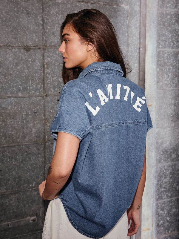 Haute l'Amitié Denim NS Logo Shirt Used Denim