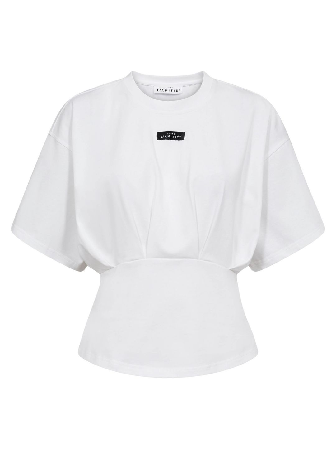 Haute L'Amitie Romie Pleat Tee White