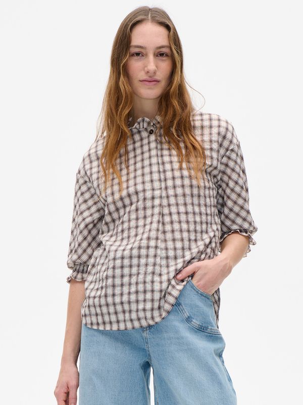 Baum und Pferdgarten Margit Blouse Creme Mini Check