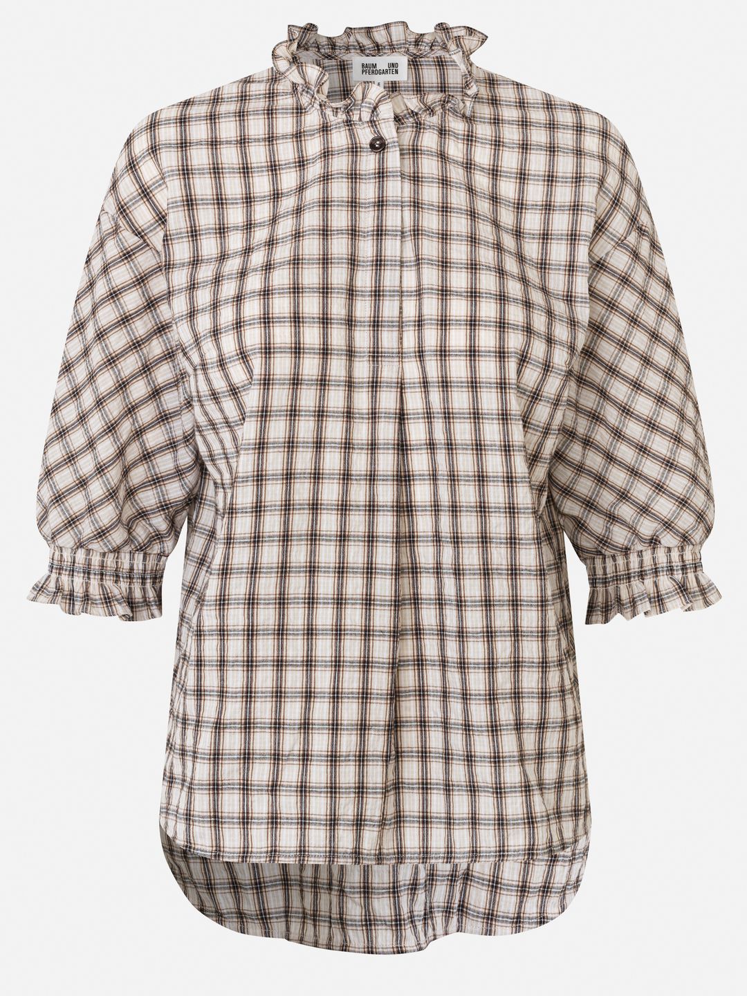 Baum und Pferdgarten Margit Blouse Creme Mini Check