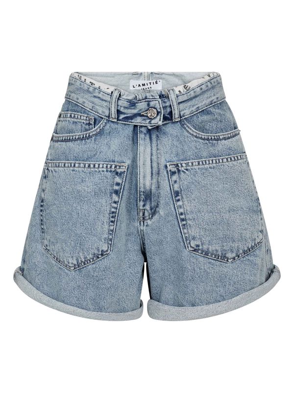 Haute L'Amitie Flip Waist Shorts Bleached Denim